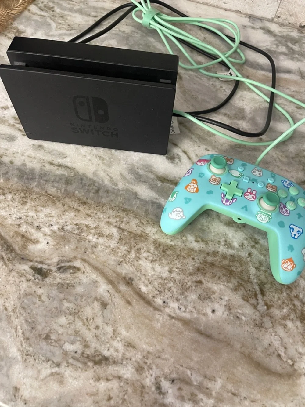 Nintendo Switch Doc and Mint Green Animal Crossing Wired Controller for Switch